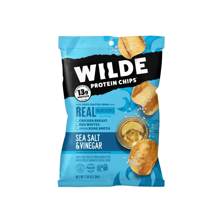 Wilde Chicken Protein Chips - Sea Salt & Vinegar Single - Protein Chips - Animal Supps | Sports Nutrition & Supplement Store | Vineland, NJ
