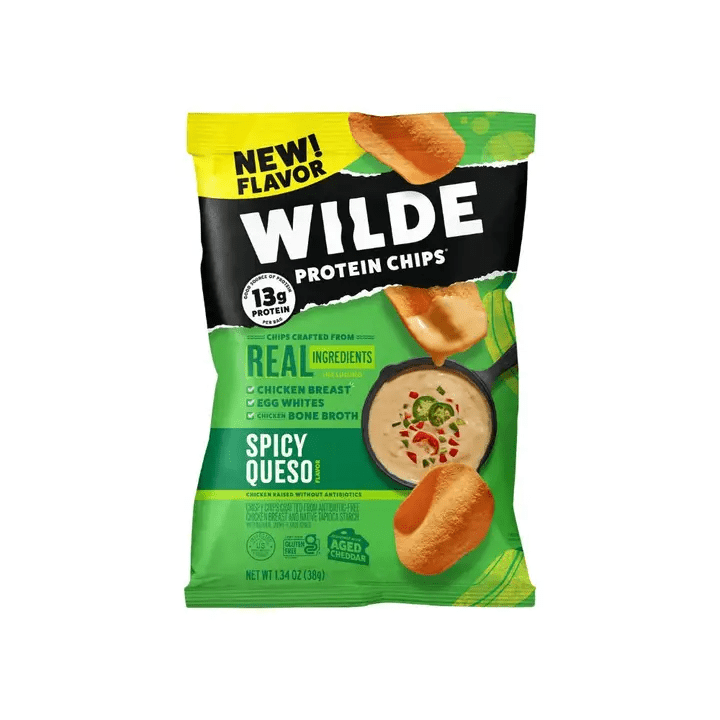 Wilde Chicken Protein Chips - Spicy Queso Single - Protein Chips - Animal Supps | Sports Nutrition & Supplement Store | Vineland, NJ