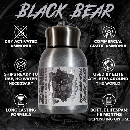 Zone – Bear Down Steel Smelling Salts: Black Bear - Smelling Salts - Animal Supps | Sports Nutrition & Supplement Store | Vineland, NJ