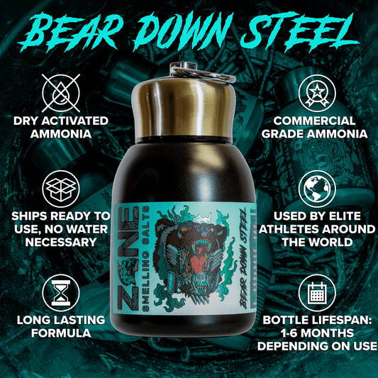 Zone – Bear Down Steel Smelling Salts: Original - Smelling Salts - Animal Supps | Sports Nutrition & Supplement Store | Vineland, NJ